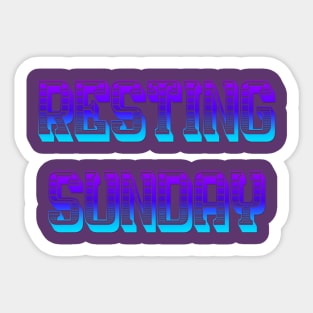 Resting Sunday Sticker